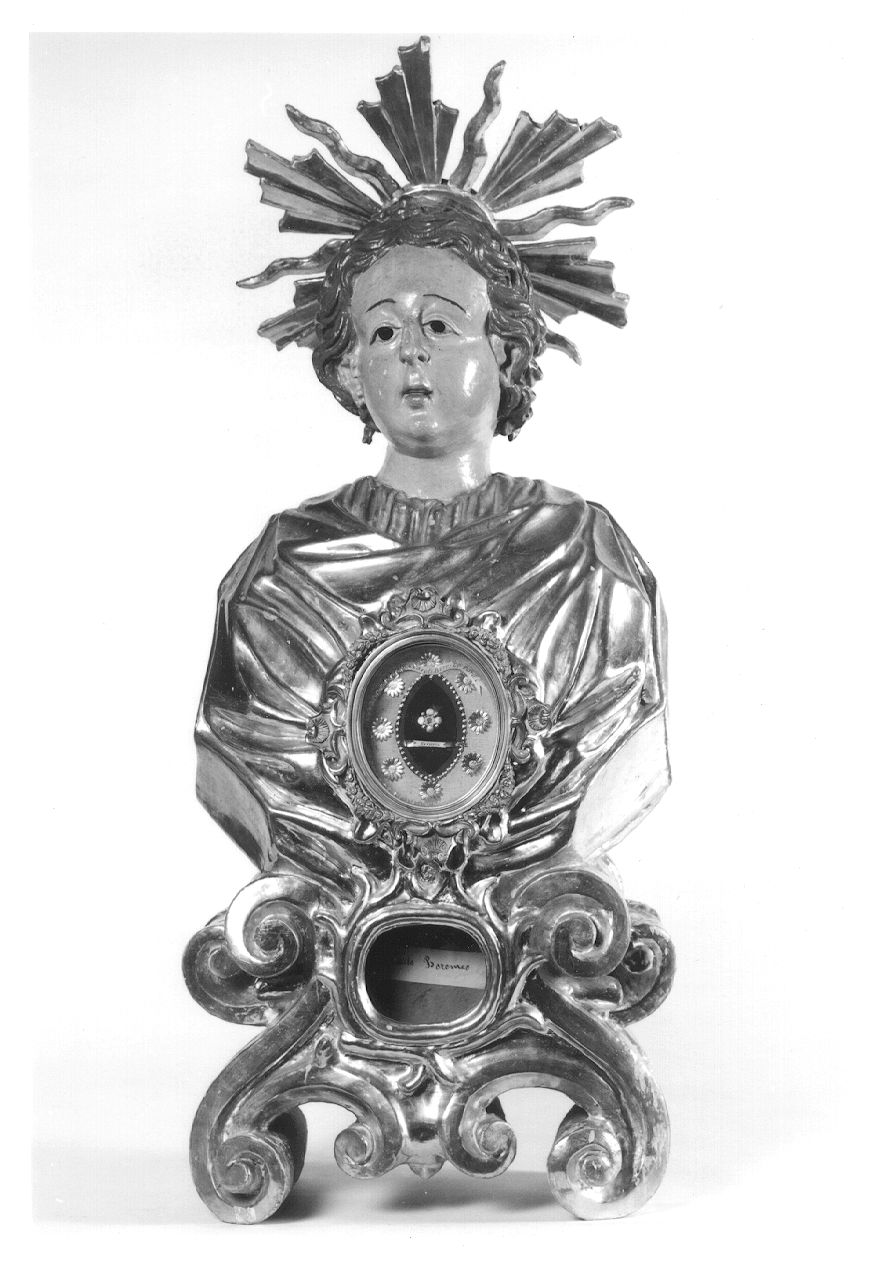 San Carlo Borromeo (reliquiario - a busto, opera isolata) - bottega ossolana (secc. XVII/ XVIII)