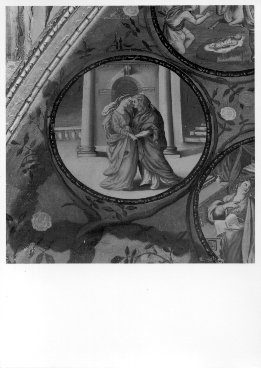 visitazione (dipinto, elemento d'insieme) di Ioanetus Petrus Paulus (ultimo quarto sec. XVI)