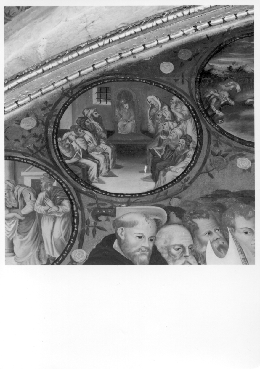 disputa di Gesù con i dottori nel tempio (dipinto, elemento d'insieme) di Ioanetus Petrus Paulus (ultimo quarto sec. XVI)