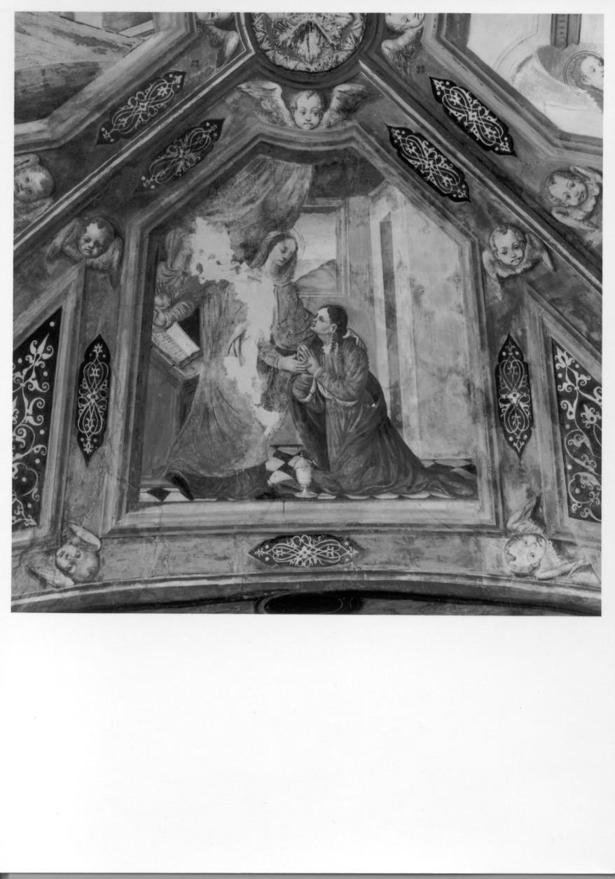 commiato di Maria Maddalena da Maria Vergine (dipinto, elemento d'insieme) di Giacomo da Cardone (metà sec. XVI)