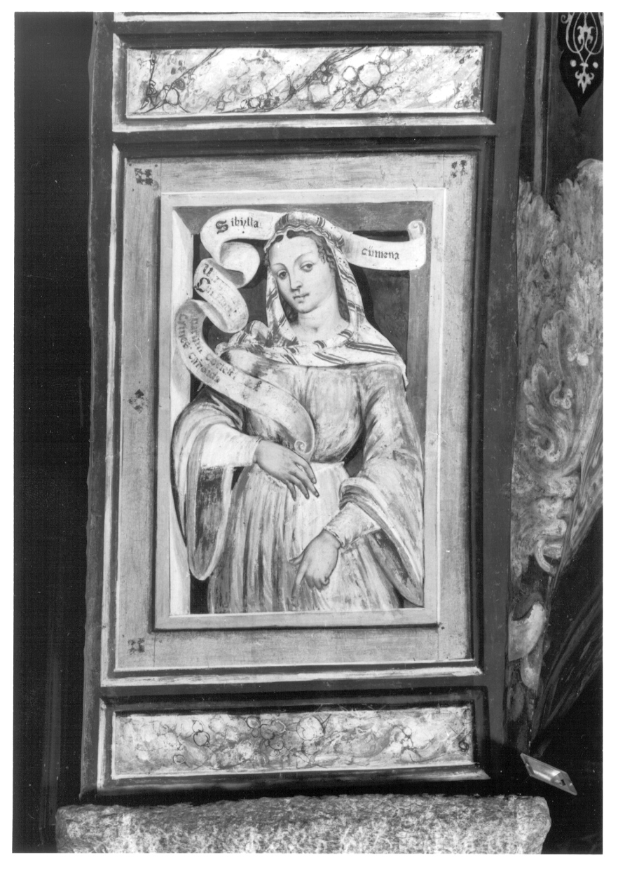 Sibilla Cimmeria (dipinto, elemento d'insieme) di Giacomo da Cardone (metà sec. XVI)