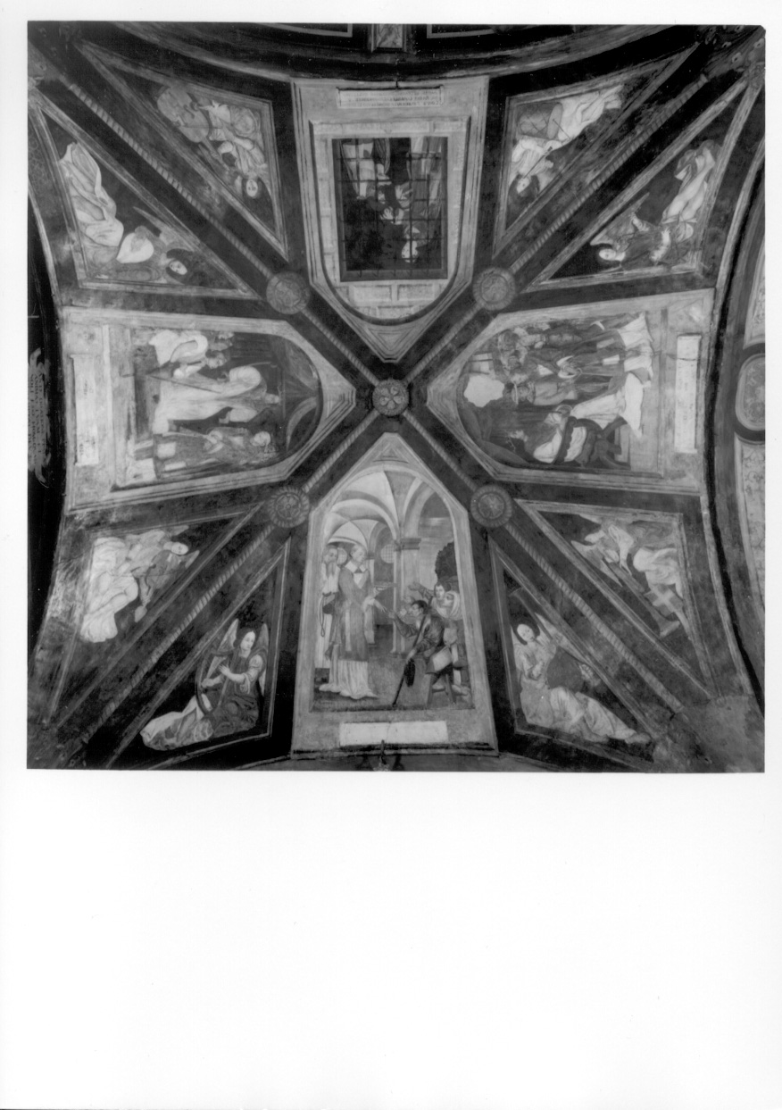 episodi della vita di San Lorenzo (dipinto, complesso decorativo) di Giacomo da Cardone (terzo quarto sec. XVI)