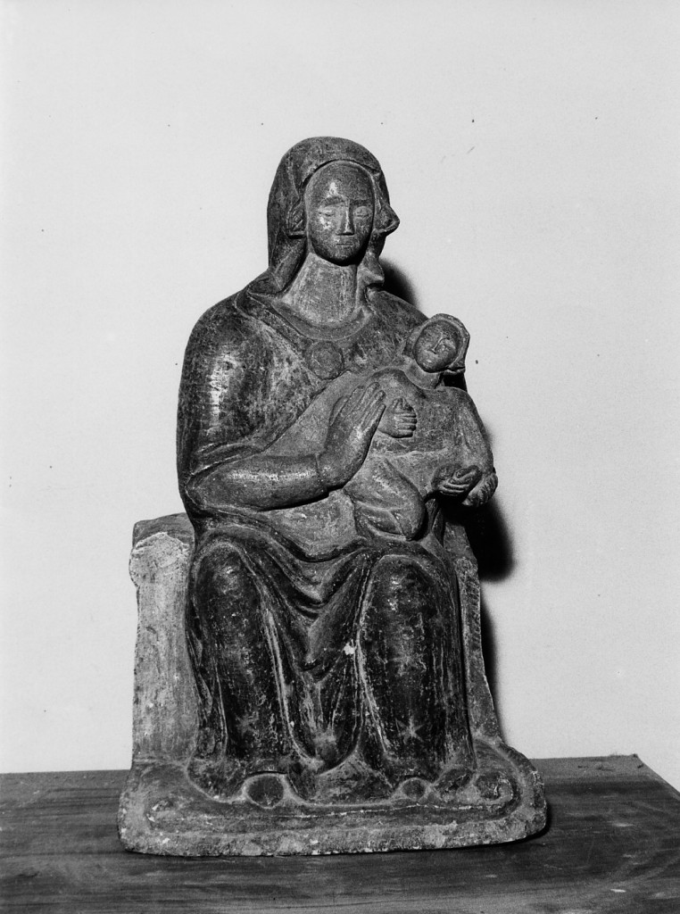Madonna in trono con Bambino (scultura) - ambito Italia centrale (sec. XV)