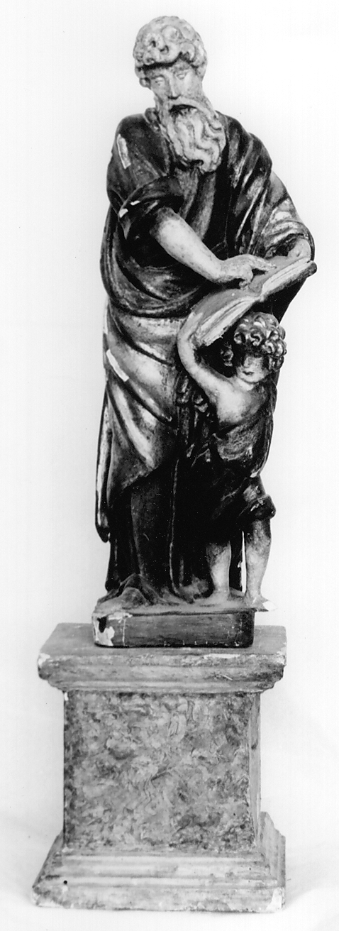 San Matteo e l'angelo (scultura) - ambito Italia centrale (sec. XVI)