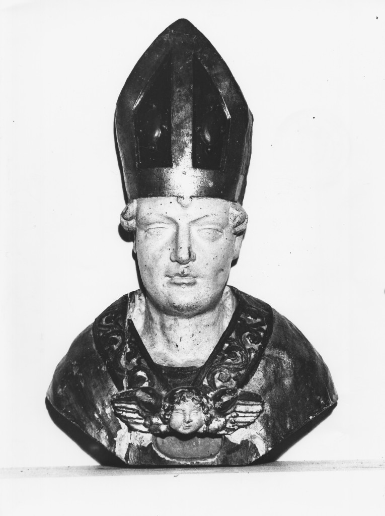 Santo vescovo (reliquiario - a busto) - ambito Italia centrale (sec. XVII)