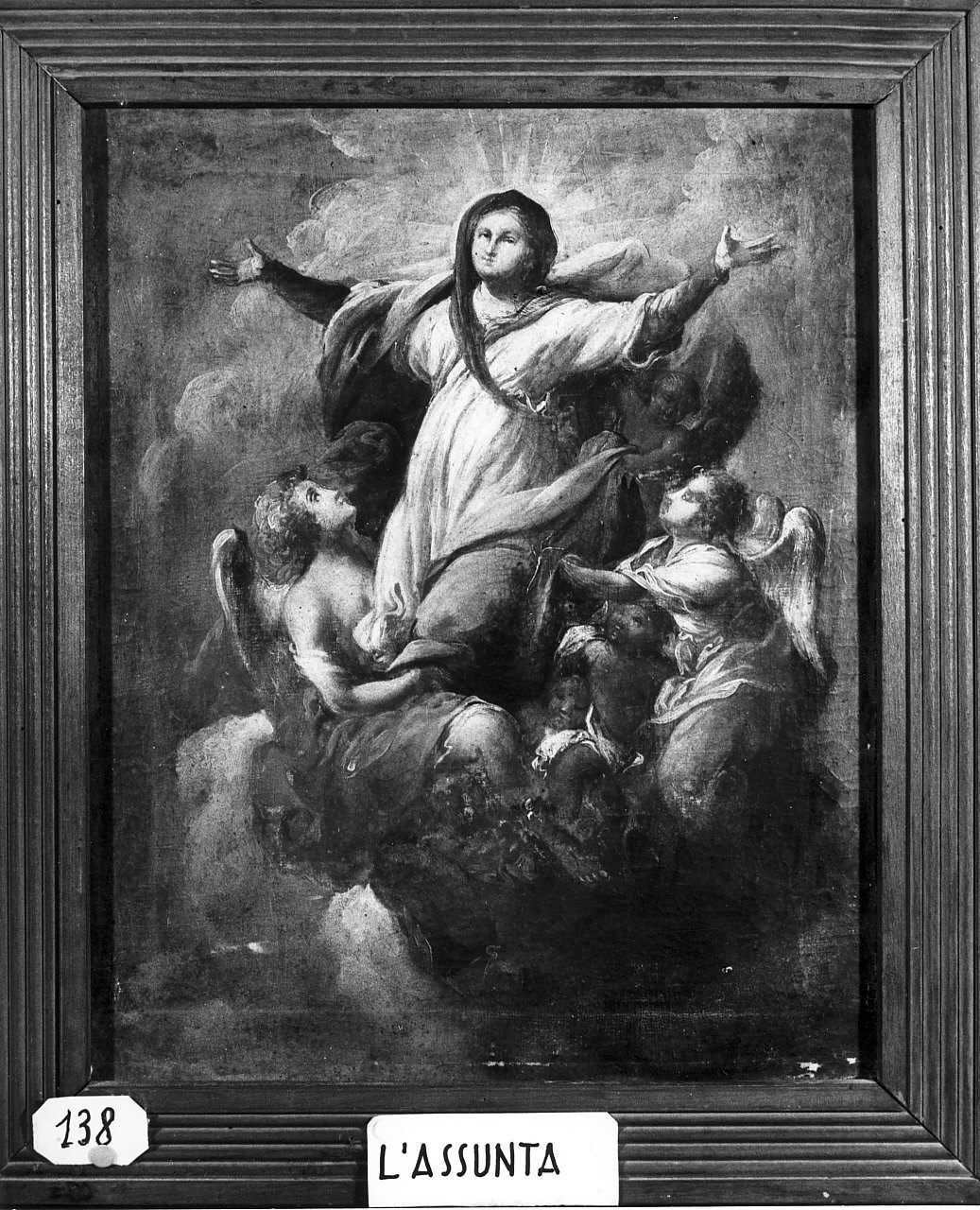 Madonna Assunta con angeli (dipinto, opera isolata) - ambito napoletano (sec. XVIII)