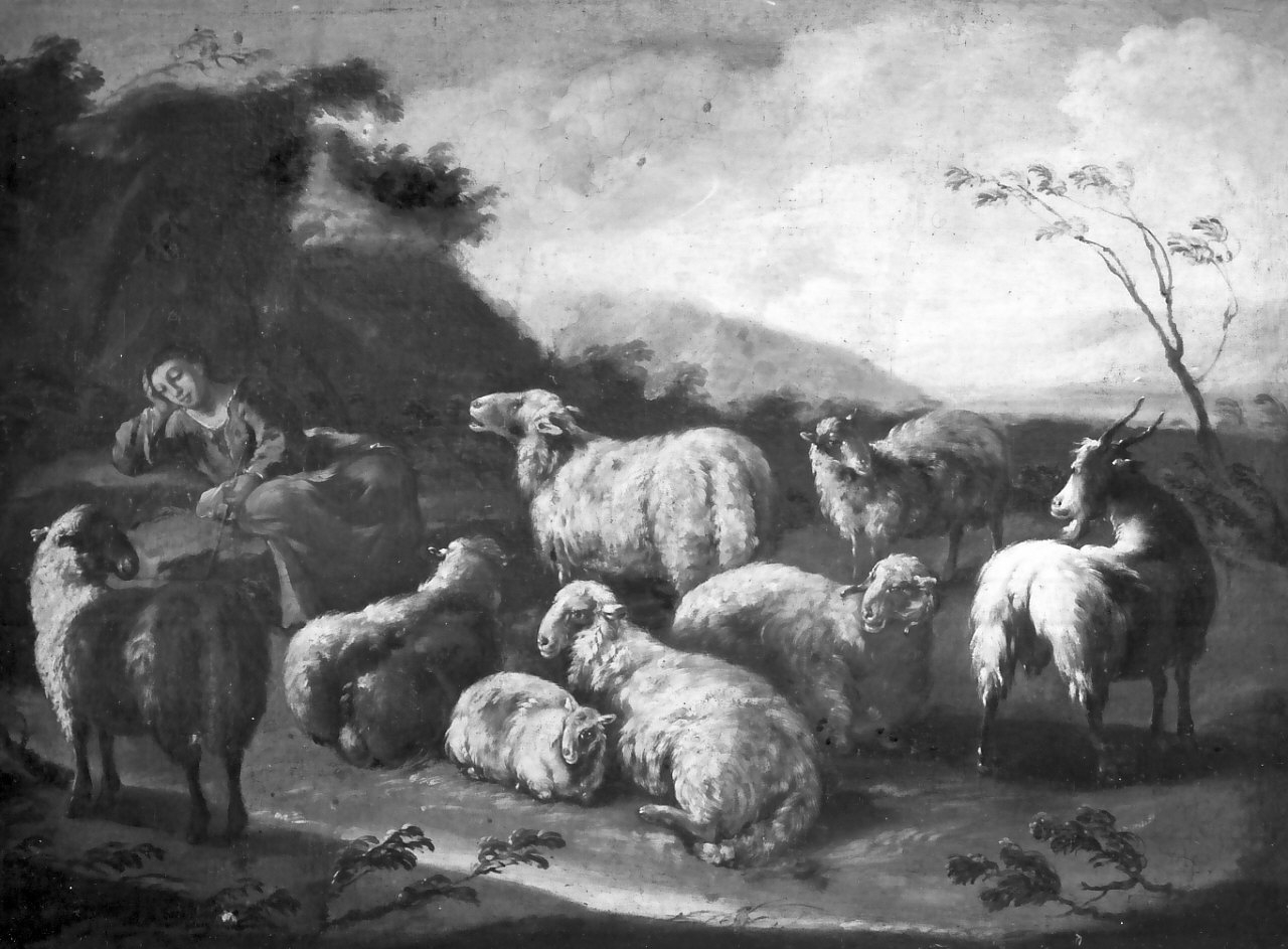 scena pastorale (dipinto, opera isolata) - ambito Italia meridionale (sec. XVIII)