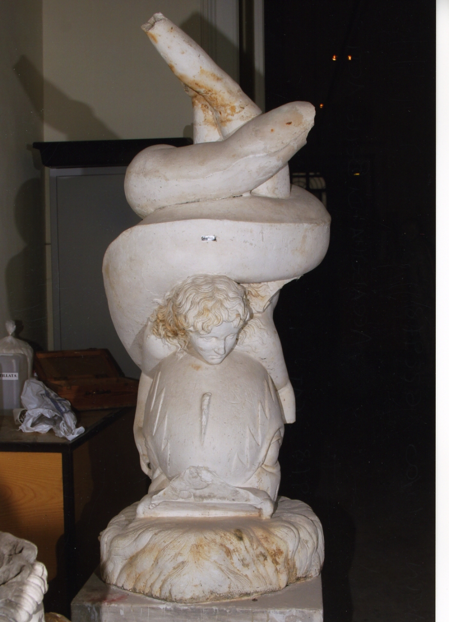 Eros con delfino (statua) - bottega napoletana (terzo quarto sec. XIX)
