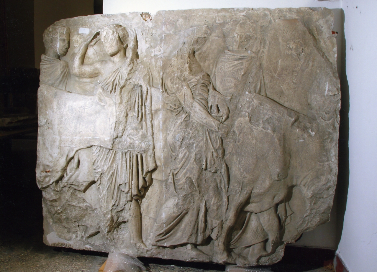 tori condotti al sacrificio (rilievo, complesso decorativo) - bottega inglese (primo quarto sec. XIX)