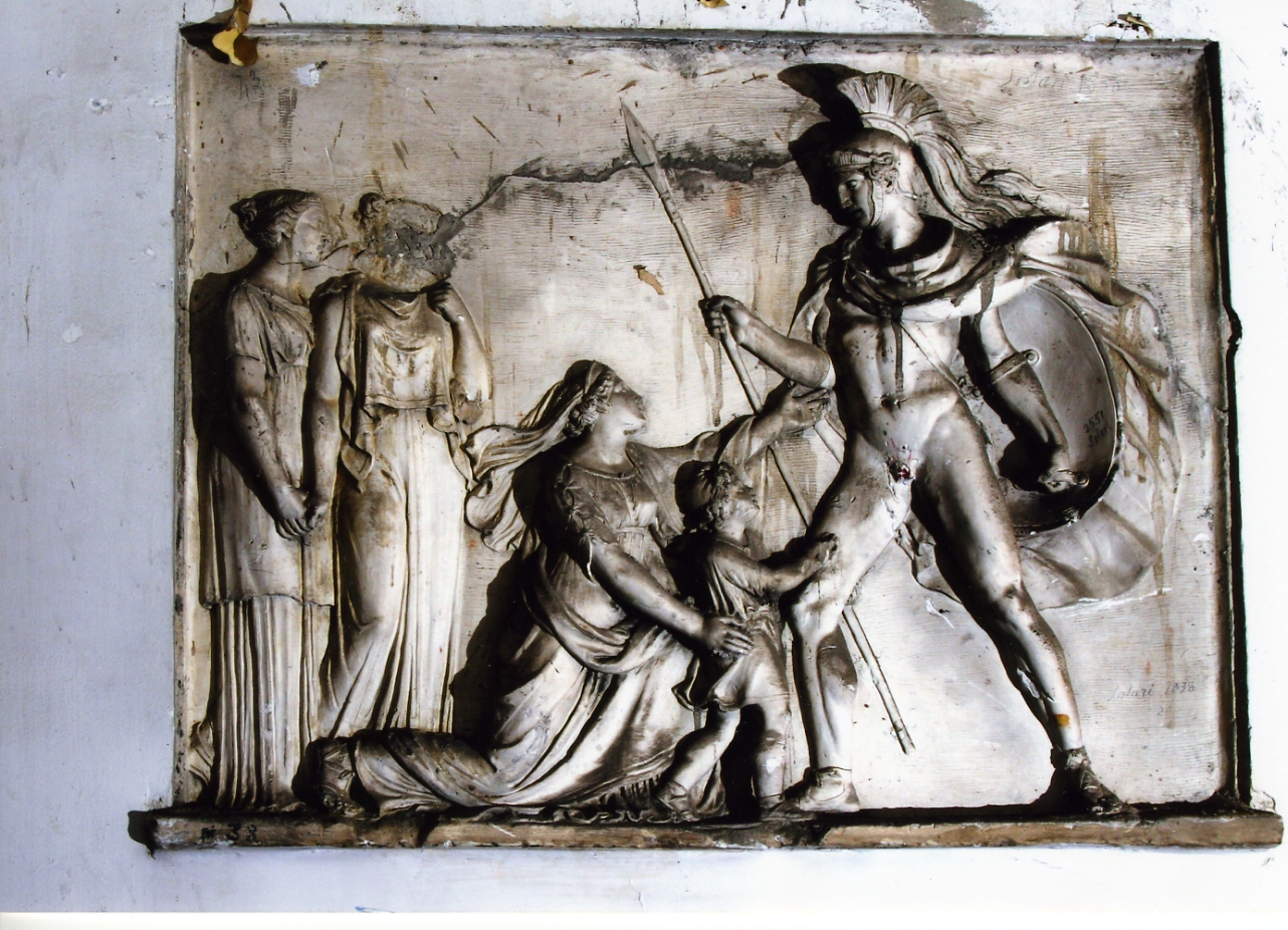 commiato di Ettore da Andromaca e Astianatte (rilievo) - bottega napoletana (secondo quarto sec. XIX)