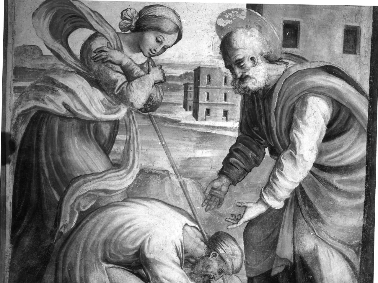 Storie della vita di Sant'Aspreno (dipinto, ciclo) di Tesauro Agostino (sec. XVI)