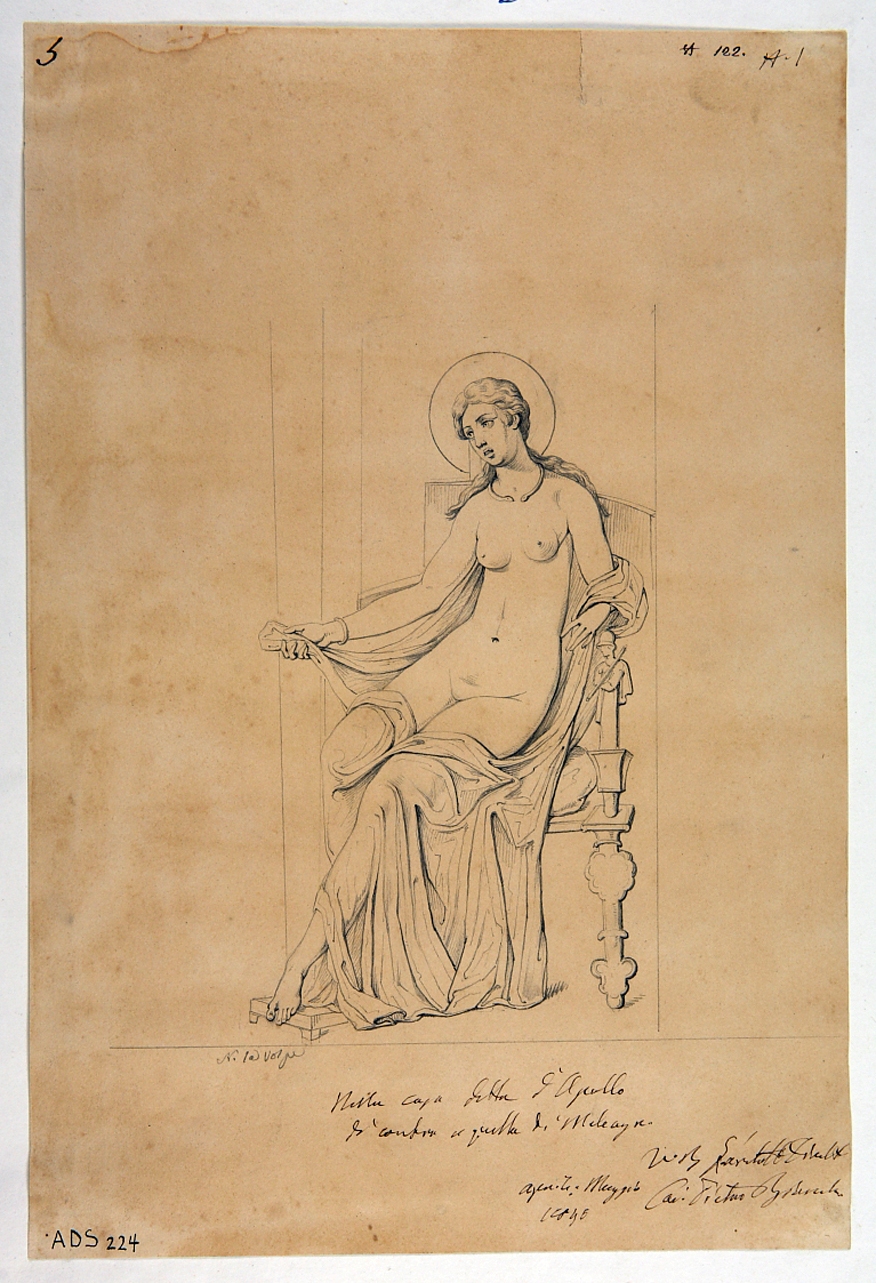 Afrodite (disegno) di La Volpe Nicola (secondo quarto sec. XIX)