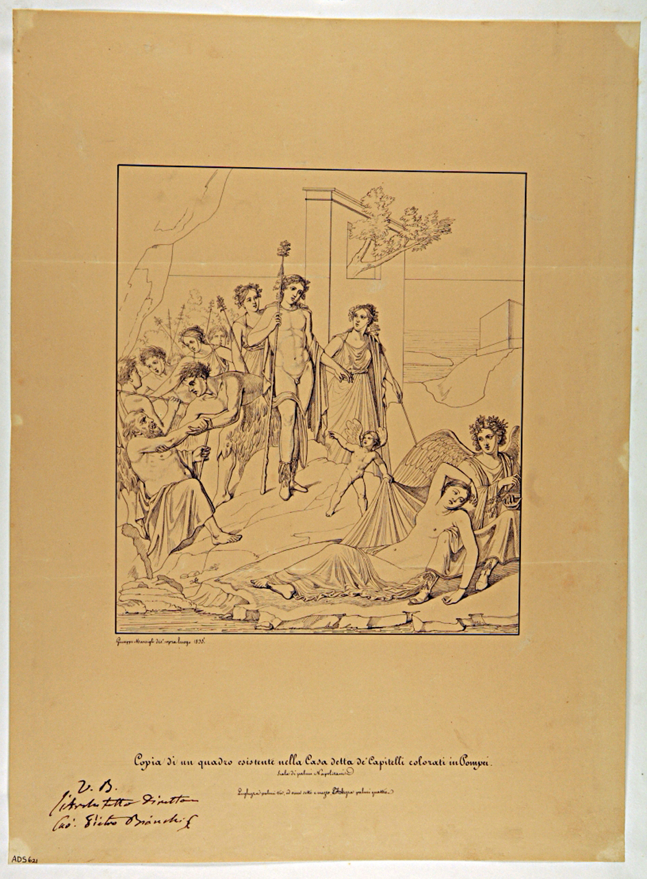 Arianna abbandonata (disegno) di Marsigli Giuseppe (secondo quarto sec. XIX)