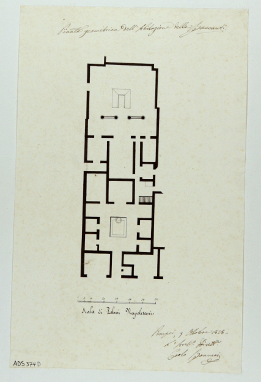 pianta (disegno) di Bonucci Carlo (secondo quarto sec. XIX)