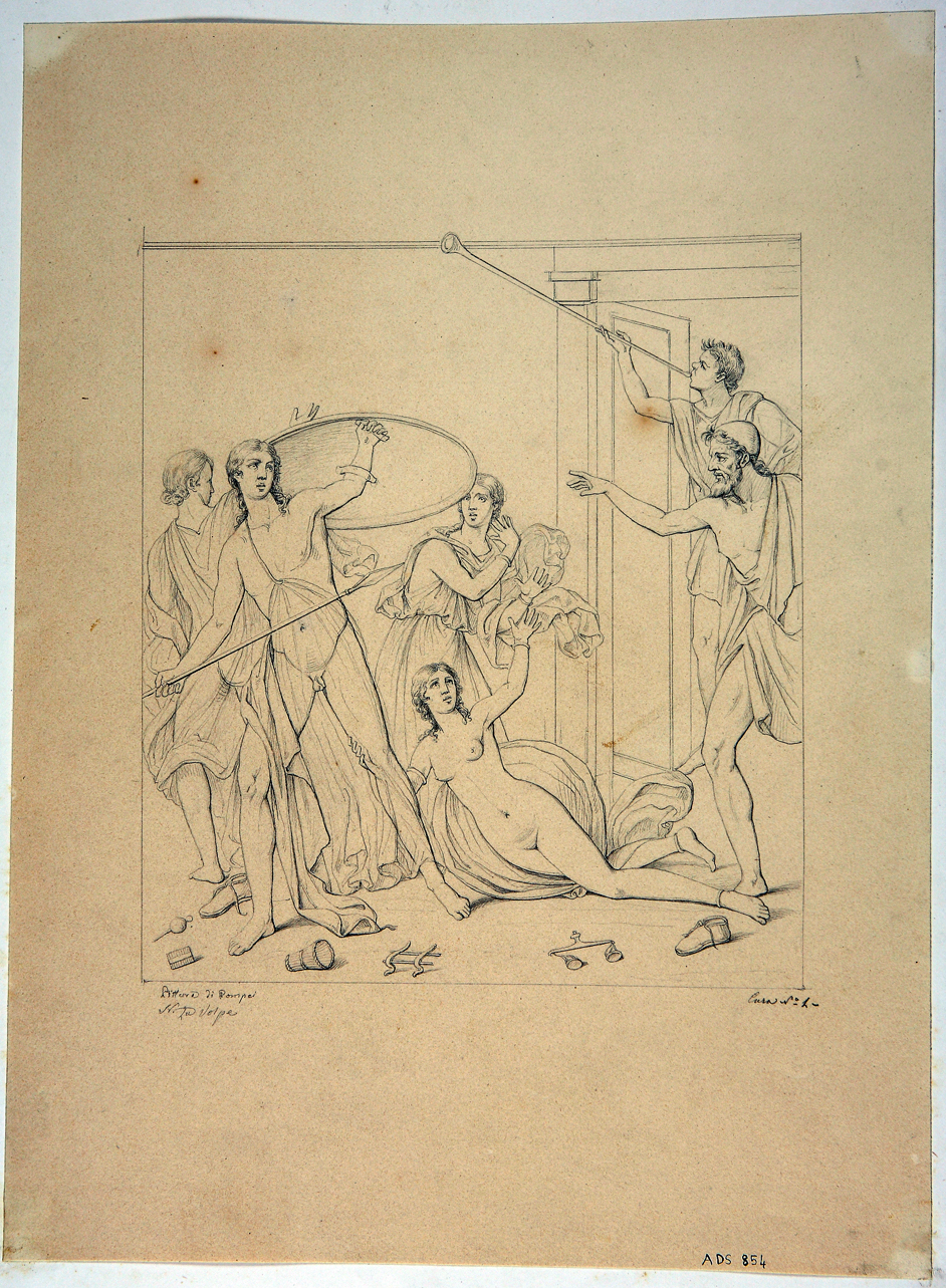 Achille a Sciro (disegno) di La Volpe Nicola (seconda metà sec. XIX)