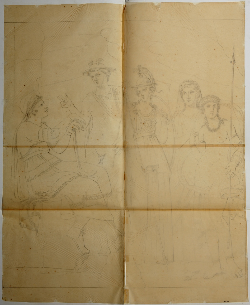 giudizio di Paride (disegno) di La Volpe Nicola (seconda metà sec. XIX)