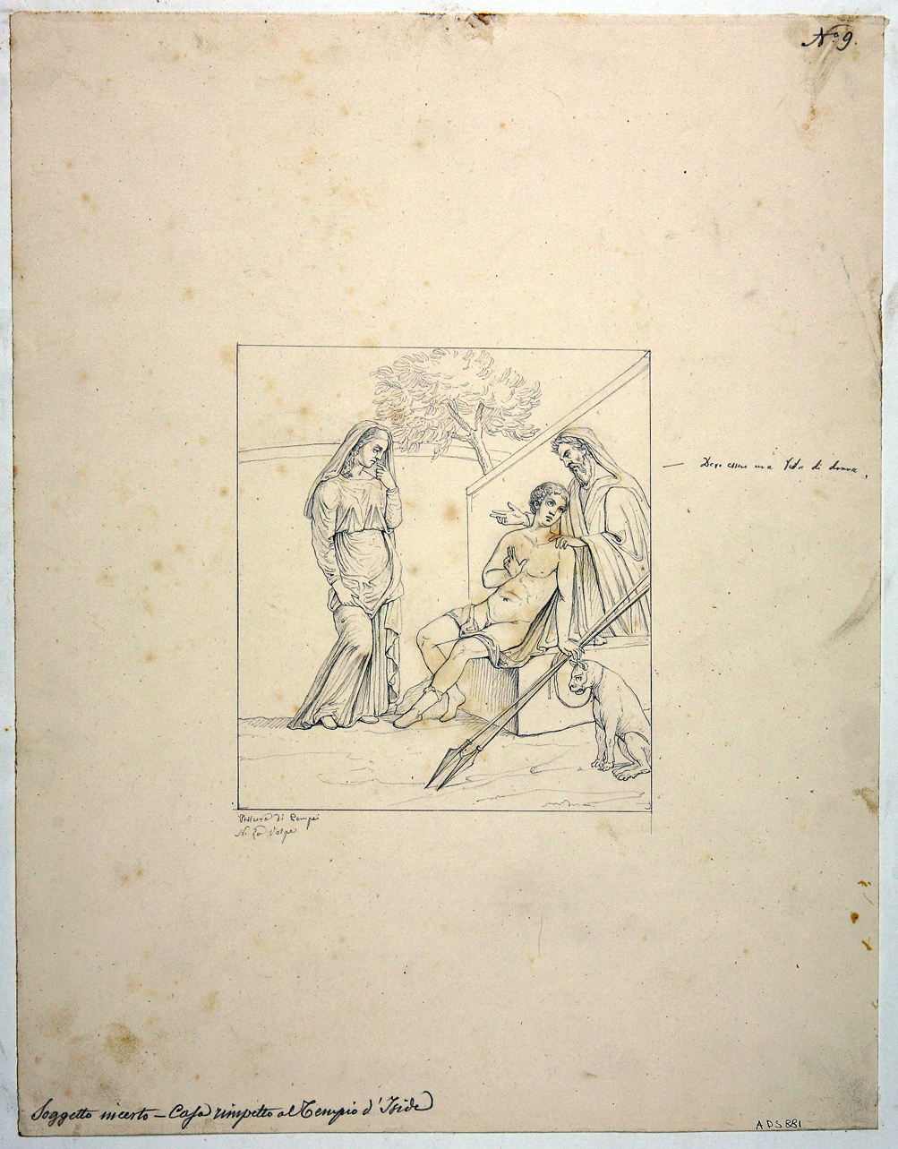 Fedra e Ippolito (disegno) di La Volpe Nicola (seconda metà sec. XIX)
