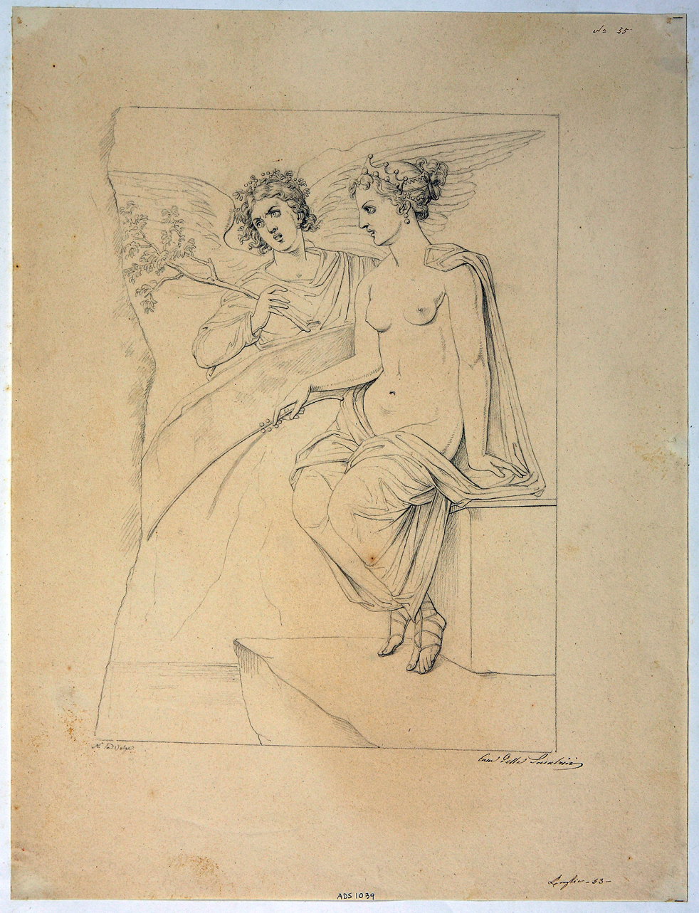 pescatrice (disegno) di La Volpe Nicola (terzo quarto sec. XIX)