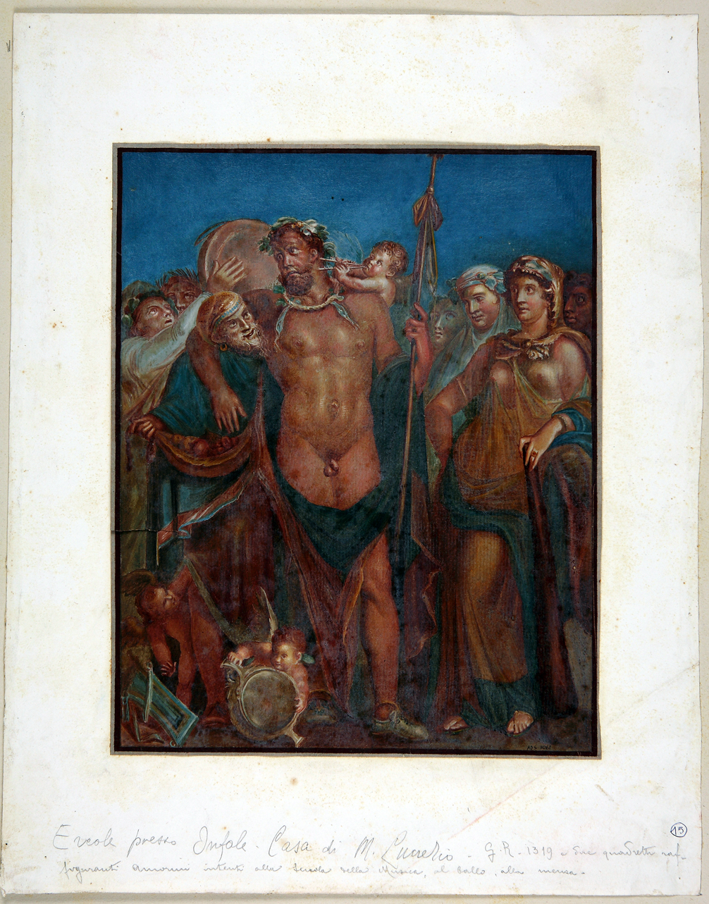 Eracle ed Onfale (disegno) di Mastracchio Michele (secondo quarto sec. XIX)