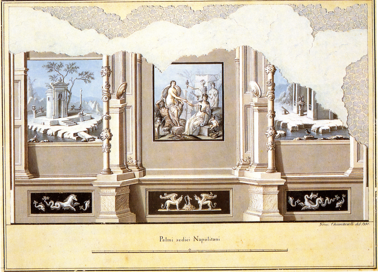parete di IV stile (disegno) di Chiantarelli Giuseppe (primo quarto sec. XIX)