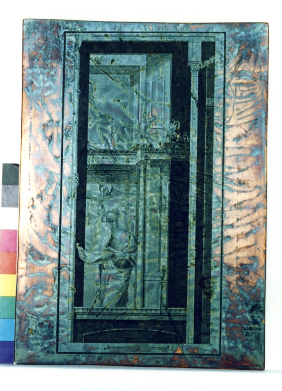 finte architetture con figura (matrice) di Vanni Nicola, Cepparoli Francesco (sec. XVIII)