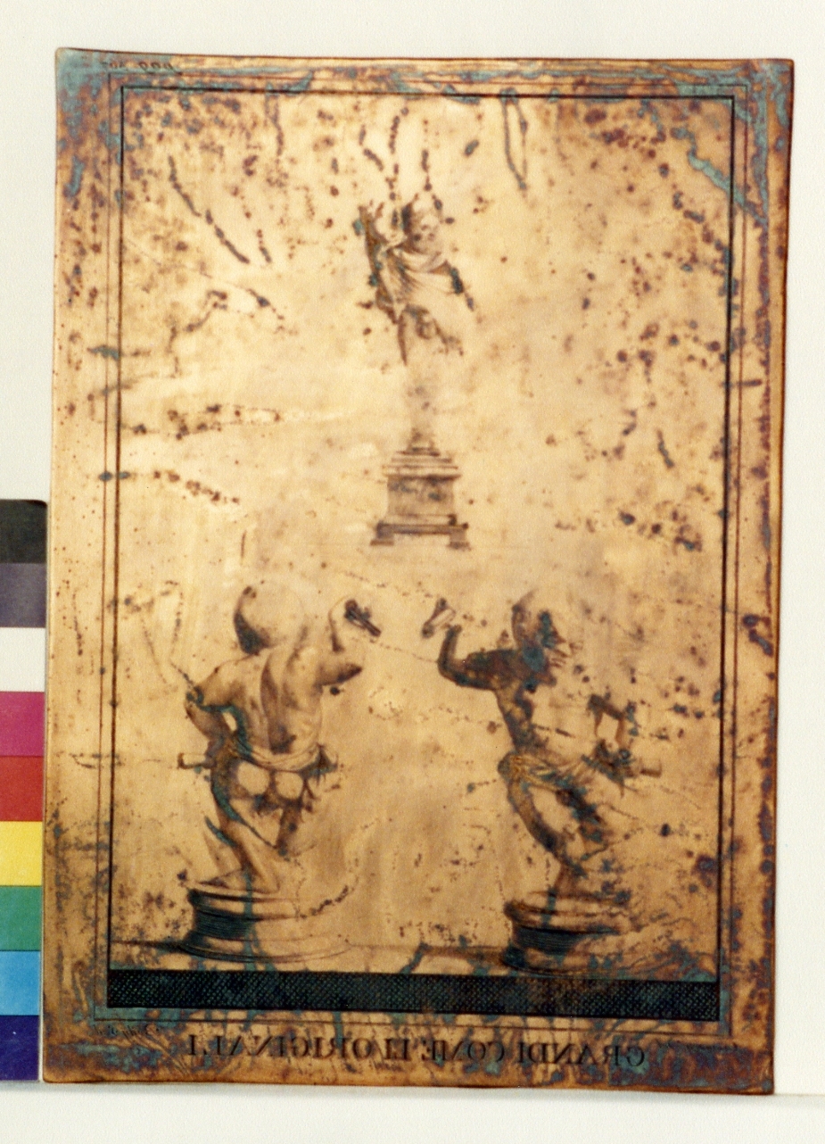 erma e statuetta di pigmeo (matrice) di Boily Ludovico, Casanova Giovanni Battista (sec. XVIII)