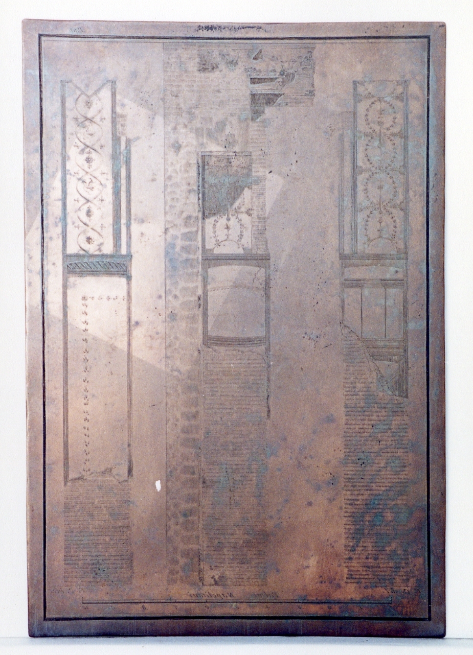 frammenti di motivi decorativi parietali (matrice) di Campana Vincenzo, F. G (sec. XVIII)