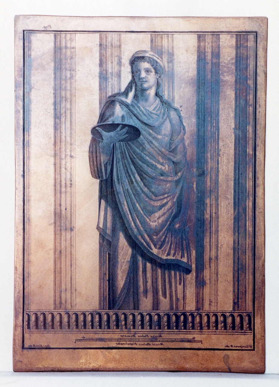 figura femminile offerente (matrice) di Alloja Giuseppe, Campana Vincenzo (sec. XVIII)