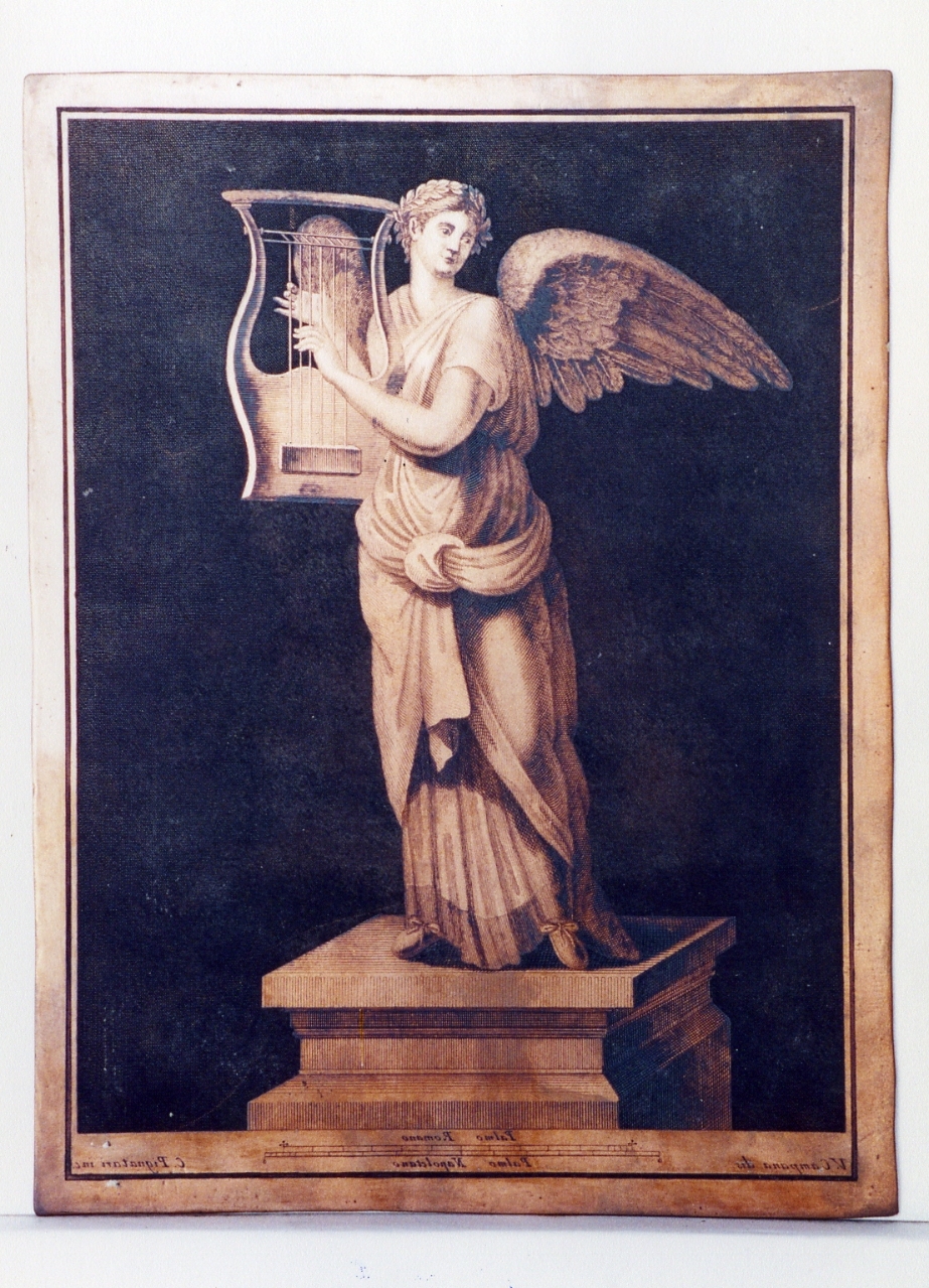 figura femminile alata con arpa (matrice) di Campana Vincenzo, Pignataro Carmine (sec. XVIII)
