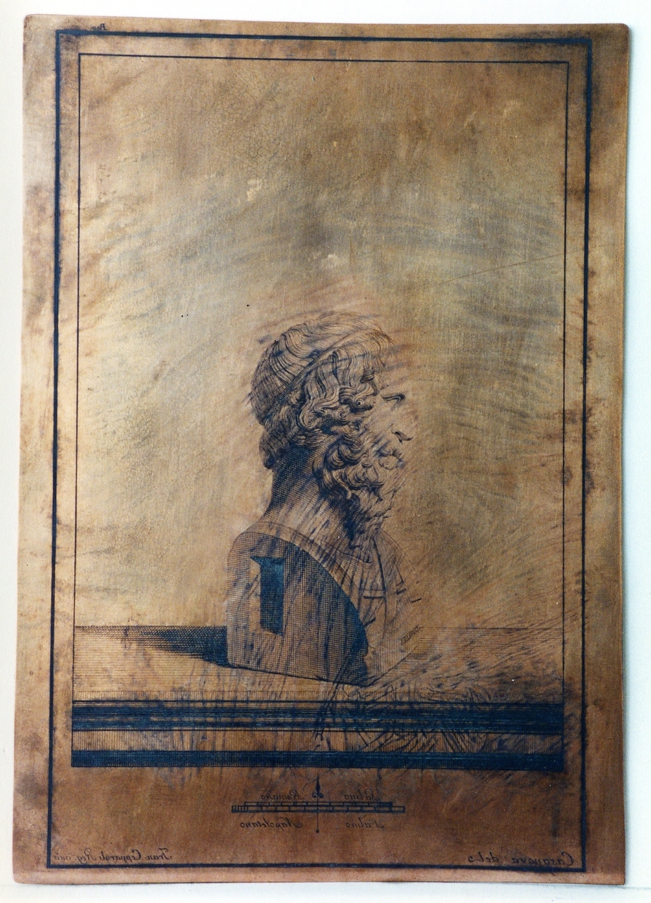 erma maschile: profilo (matrice) di Casanova Giovanni Battista, Cepparoli Francesco (sec. XVIII)
