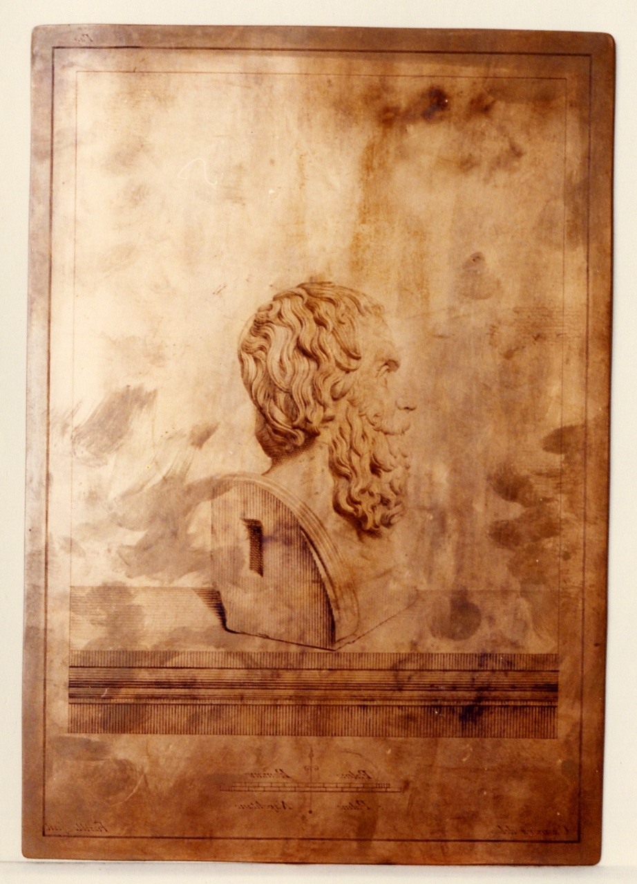 erma-ritratto di letterato greco: profilo (matrice) di Casanova Giovanni Battista, Fiorillo Nicola (sec. XVIII)