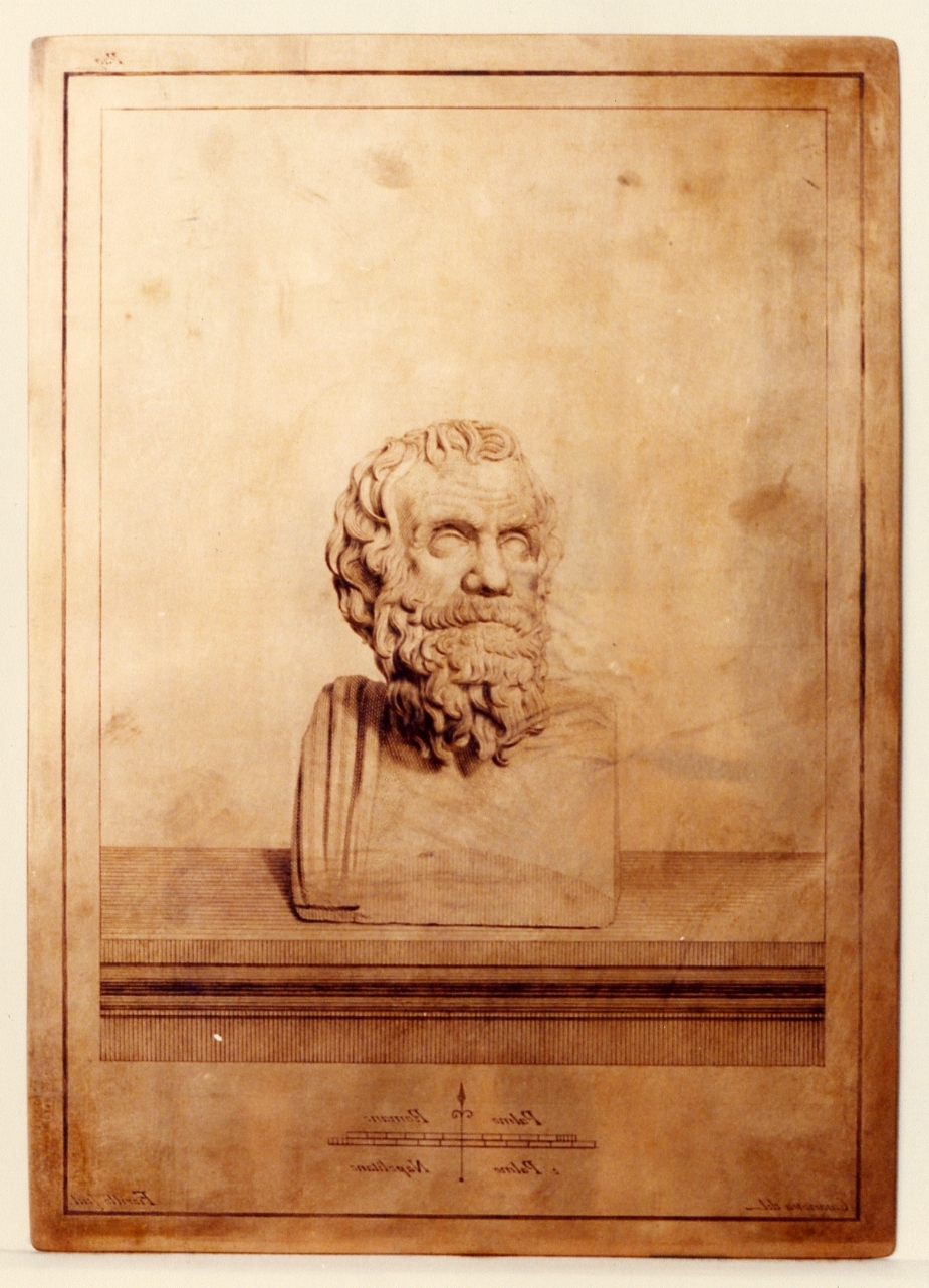 erma-ritratto di letterato greco (matrice) di Casanova Giovanni Battista, Fiorillo Nicola (sec. XVIII)