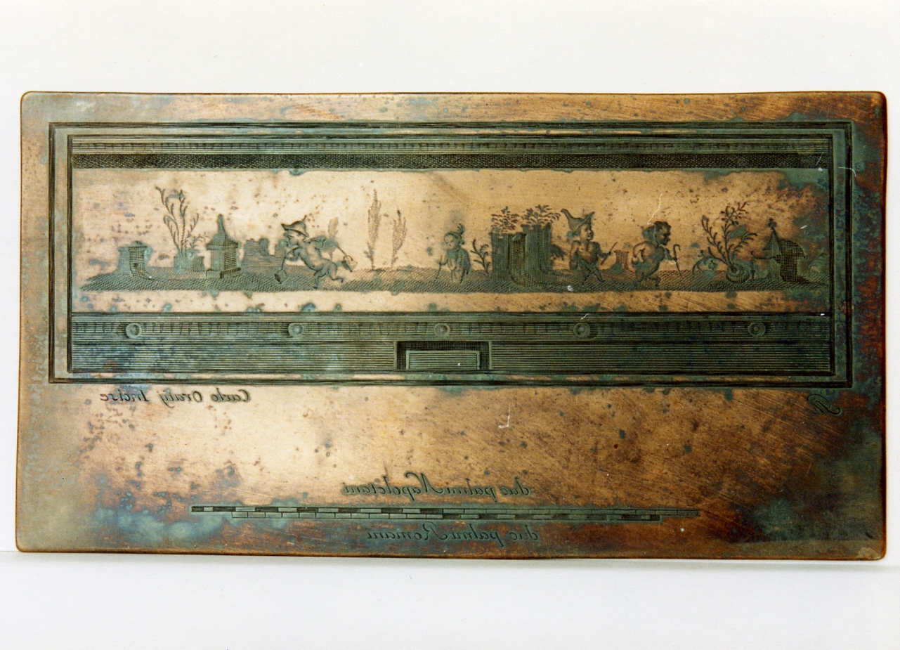paesaggio con pigmei (matrice) di Orazi Carlo, Morghen Giovanni Elia (sec. XVIII)