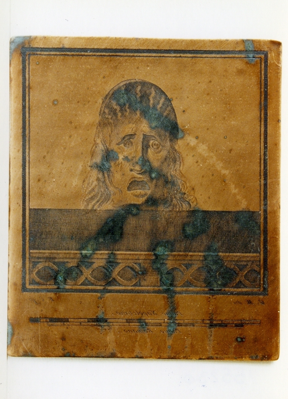 maschera tragica (matrice) di Morghen Giovanni Elia (sec. XVIII)