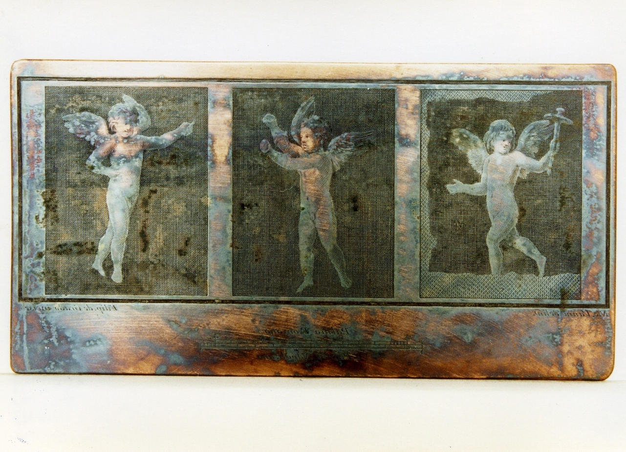 tre pannelli con eroti (matrice) di Vanni Nicola, De Grado Filippo (sec. XVIII)