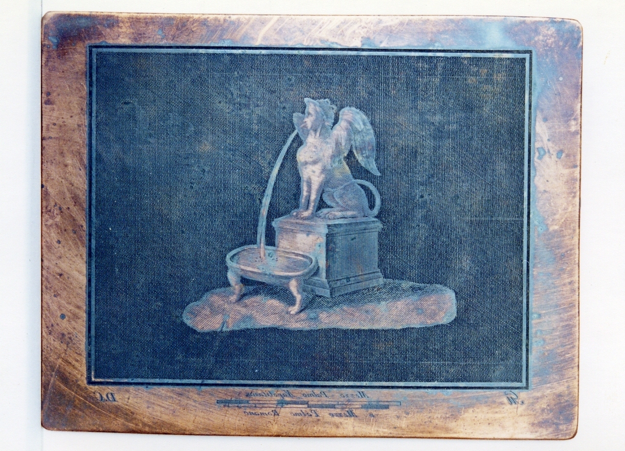 statua di sfinge con funzione di fontana (matrice) di Morghen Giovanni Elia (sec. XVIII)