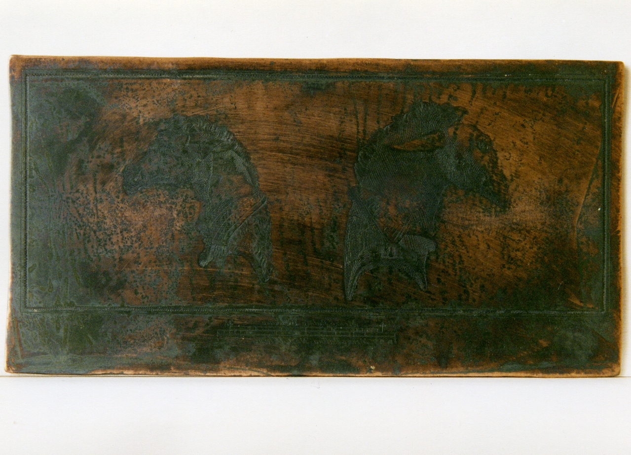 due fulcra di bronzo a teste di cavallo (matrice) di Casanova Giovanni Battista, Mangini Lorenzo (sec. XVIII)