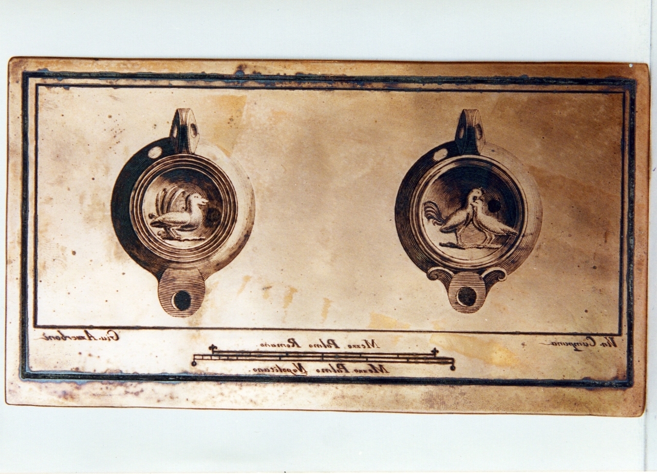 due lucerne monolicni (matrice) di Campana Vincenzo, Azzerboni Giuseppe (sec. XVIII)