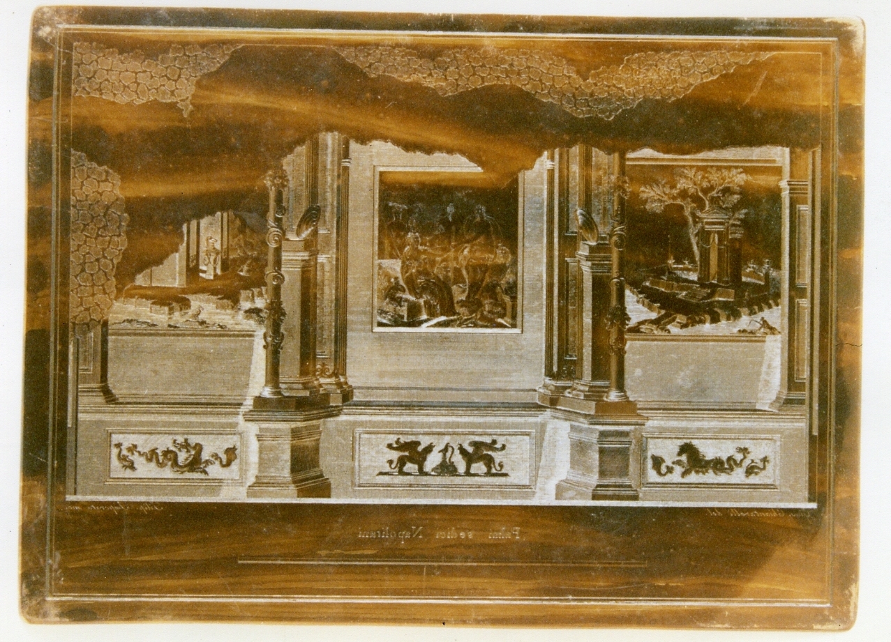 tempio di Iside: parete affrescata (matrice) di Imperato Filippo, Chiantarelli Giuseppe (sec. XVIII)
