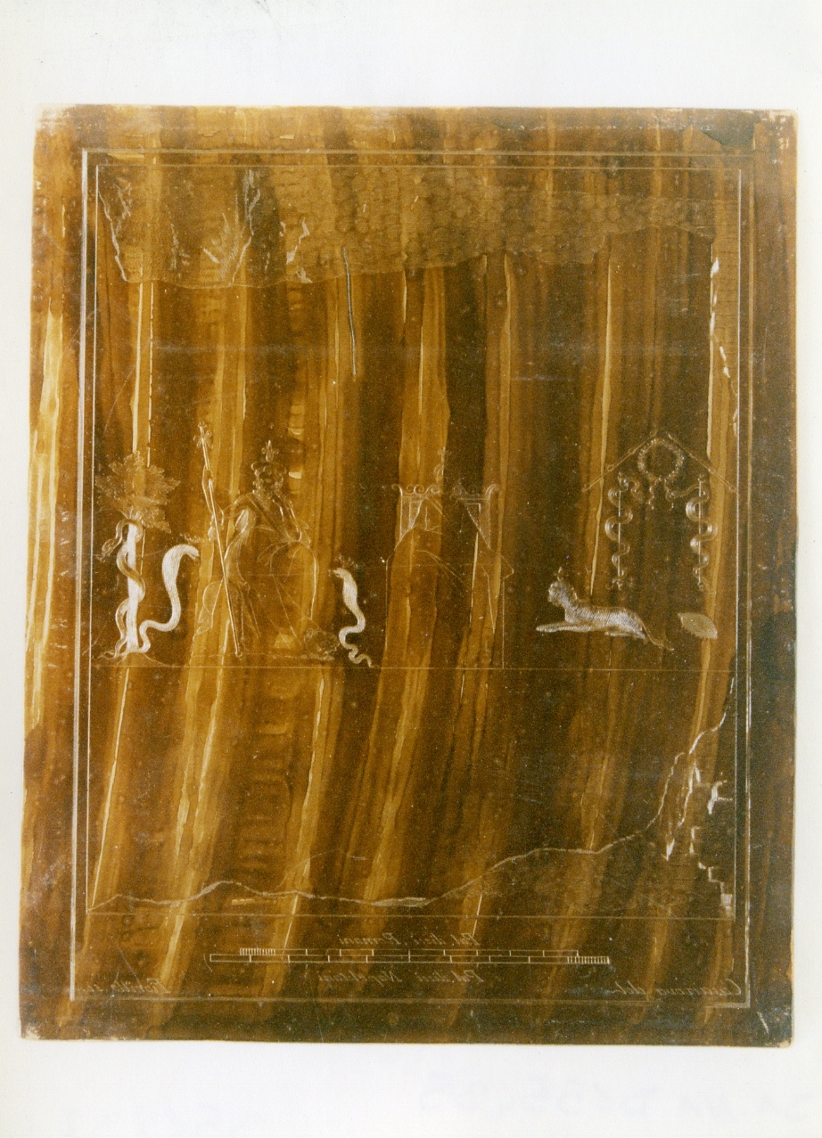 tempio di Iside: parete affrescata con simboli isiaci (matrice) di Fiorillo Nicola, Casanova Giovanni Battista (sec. XVIII)