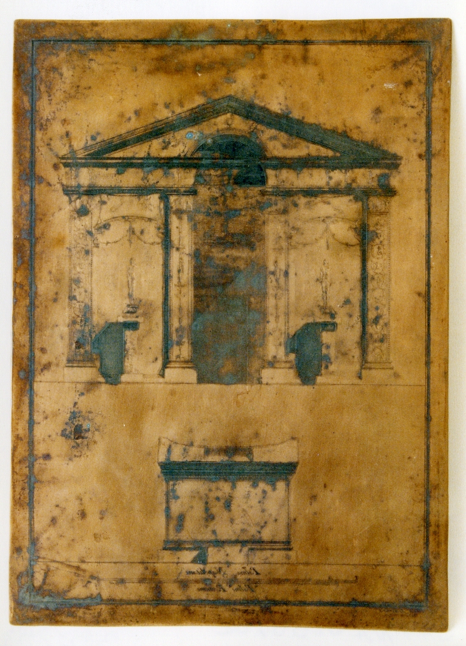 tempio di Iside: naos ed altare (matrice) di Nolli Carlo, La Vega Francesco (sec. XVIII)