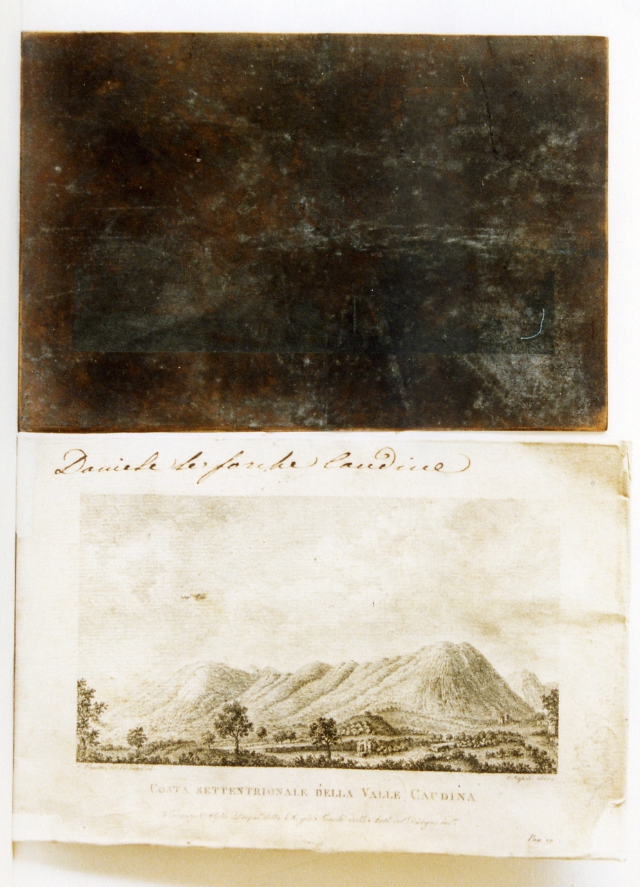 veduta della costa settentrionale della Valle Caudina (matrice) di D'Anna Alessandro, Aloja Vincenzo (sec. XIX)