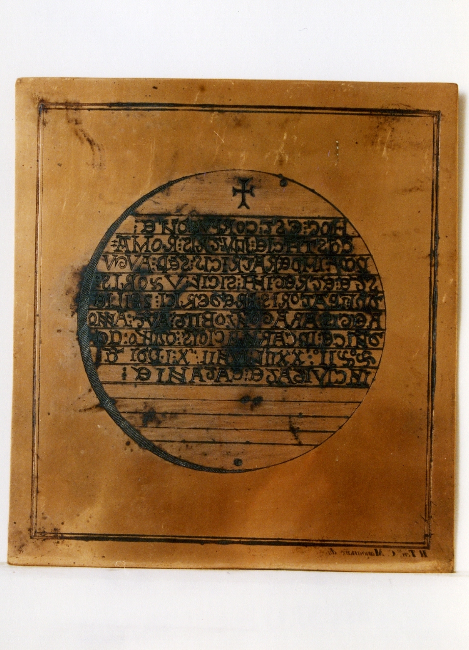 iscrizione latina (matrice) di Manganaro Camillo (sec. XVIII)