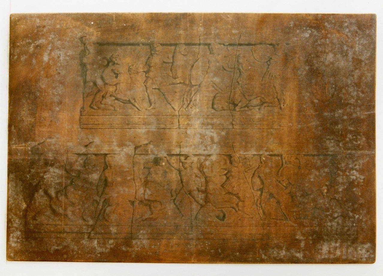 fregi ad altorilievo con scene di battaglia di Amazzoni (matrice) di Mori Ferdinando, La Volpe Nicola (sec. XIX)