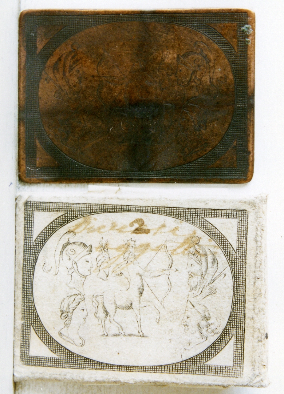 gemma incisa con centauro (matrice) - ambito napoletano (sec. XIX)