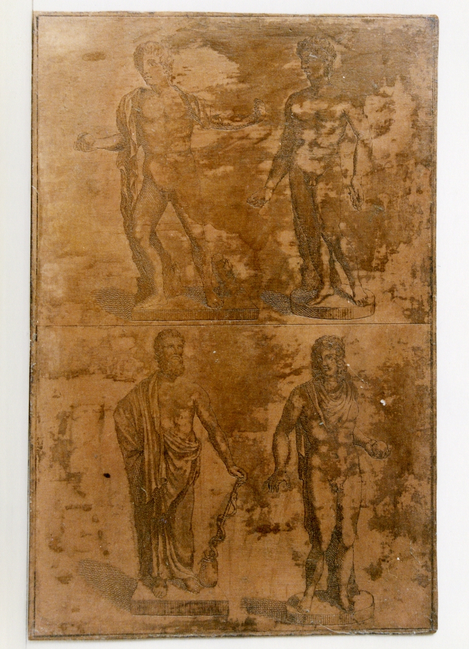 quattro statuette maschili (matrice) - ambito napoletano, ambito napoletano (prima metà sec. XIX)