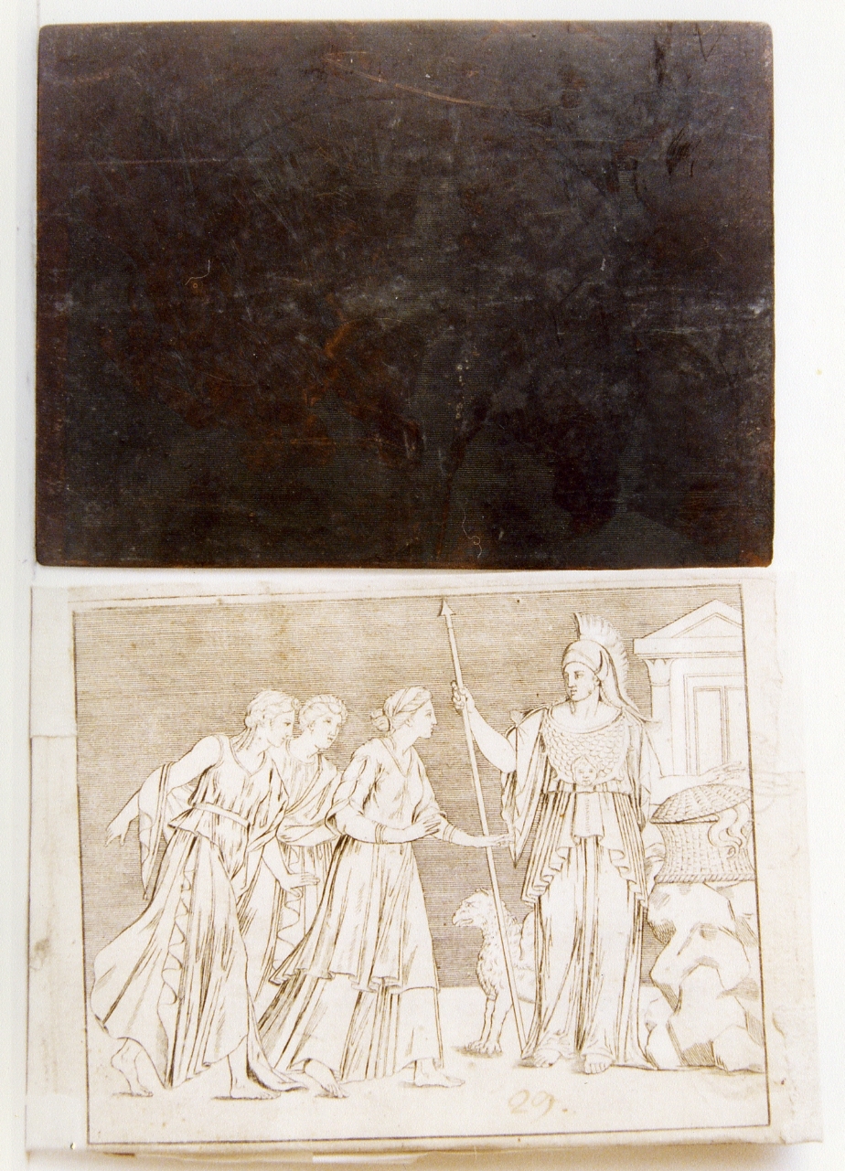 Minerva con gruppo femminile (matrice) - ambito napoletano, ambito napoletano (prima metà sec. XIX)