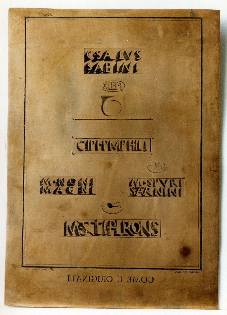 anello e sigilli con iscrizione (matrice) di Campana Ferdinando, Casanova Giovanni Battista (sec. XVIII)