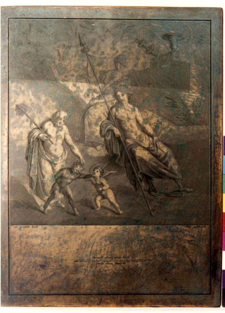Pan ed Eros (matrice) di Cataneo Carlo, Morghen Giovanni Elia (sec. XVIII)