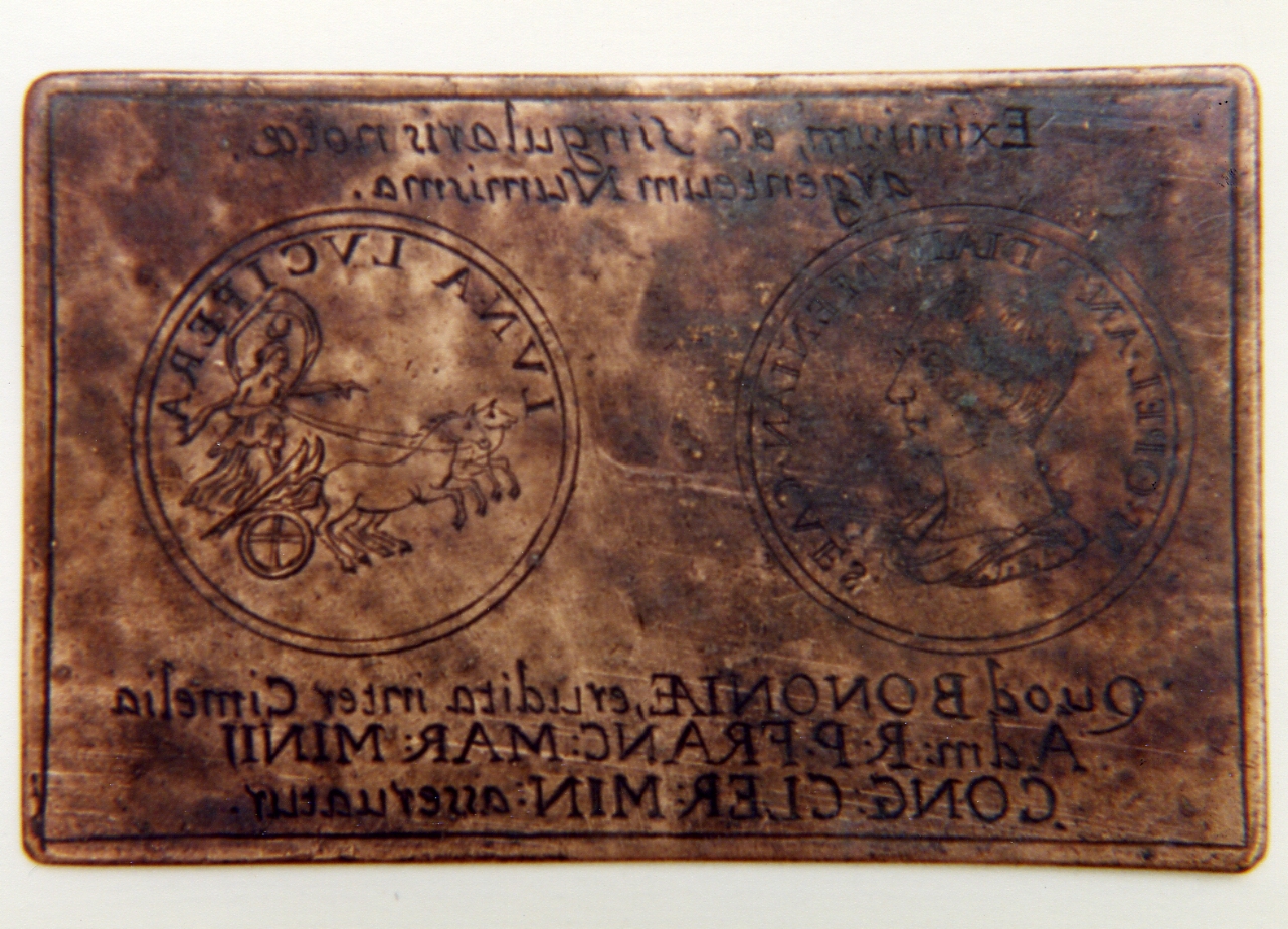 moneta: recto-verso (matrice) - ambito napoletano (secc. XVIII/ XIX)